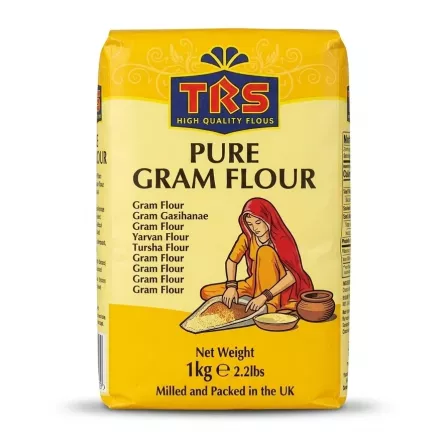 Enhanced Clear view of TRS Pure Gram Flour 1kg pack front design
