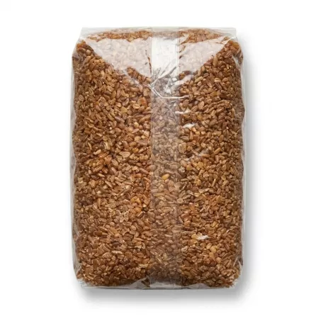 Enhanced Back view of Safa Borgol Coarse Brown 800g showing coarse grains