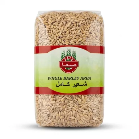Enhanced Front of Safa Whole Barley Arba 800g pack