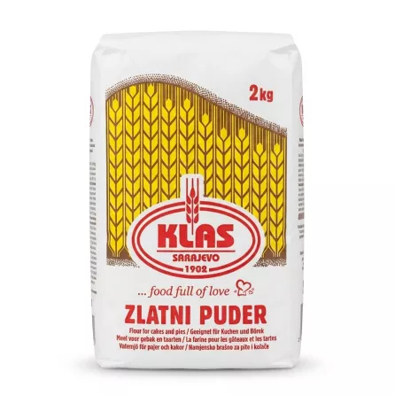 Enhanced Front of Klas Zlatni Puder Flour 2kg bag