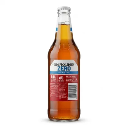 Enhanced Back label of Old Speckled Hen Zero highlighting ingredients and nutrition
