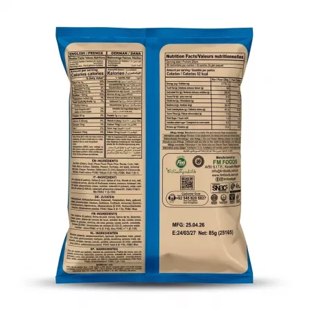 Enhanced Back of Miilee Desi Chewra pack displaying nutrition and ingredients