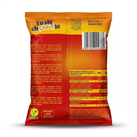 Enhanced Back of Beskidzkie Salted Pretzels 140g with nutritional information and barcode