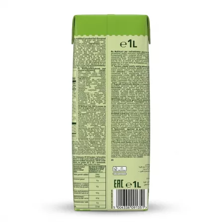 Enhanced Back of Tymbark Passion Fruit Juice 1L with ingredients and information