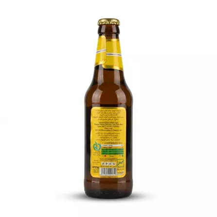 Enhanced Back of Istak Pineapple Non-Alcoholic Malt Beverage 320ml showing ingredients and nutritional info