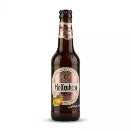 Enhanced Front of Hoffenberg Tropical Fruits Non Alcoholic Malt Beverage 330ml bottle
