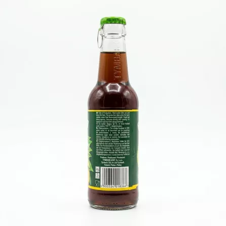 Enhanced Back label of Tymbark Ice Tea Lemon Flavour 250ml bottle showing product and barcode