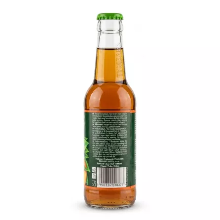 Enhanced Back label and barcode of Tymbark Ice Tea Peach Flavour bottle