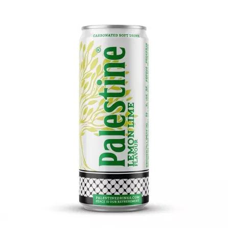 Enhanced Palestine Lemon Lime drink can showing lemon and lime label design