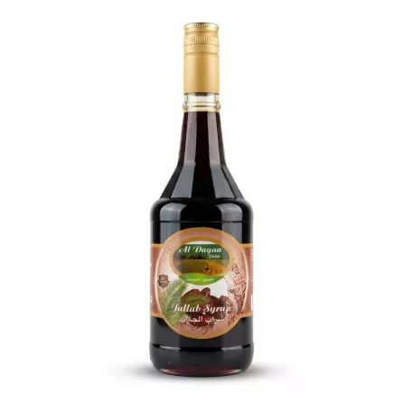 Enhanced Front label of Al Dayaa Jallab Syrup 600ml bottle with price sticker