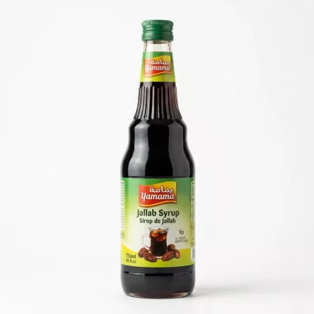Enhanced Front view of Yamama Jallab Syrup 750ml bottle with label and price £2.99