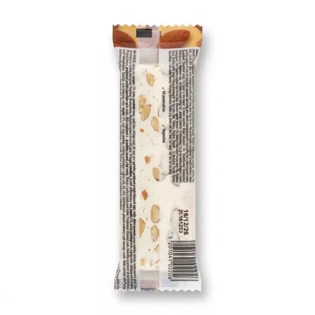 Enhanced Back of Jannis Nougat Almond Bar with ingredient list
