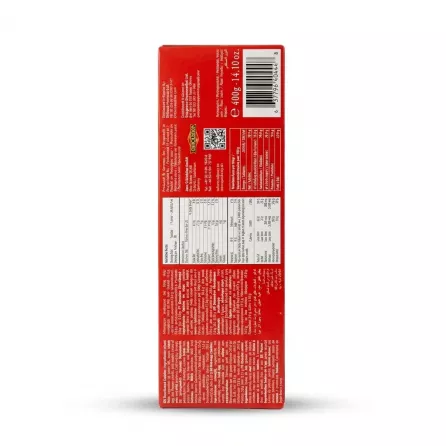 A professional back-view e-commerce photograph of the Quickbury Shortbread Cookies classic box (400g/14.10 oz), displaying detailed nutrition facts and a barcode against a clean white background.