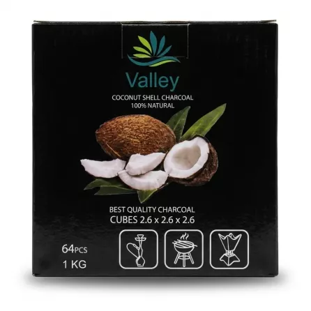 Enhanced Box of Valley Coconut Shell Charcoal 64pcs 1kg with coconut shell image