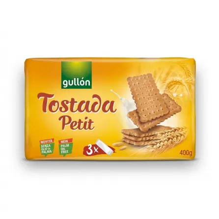 Enhanced Front of Gullón Tostada Petit Biscuits 400g pack