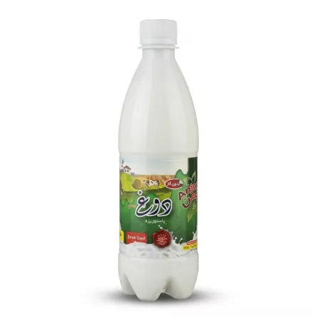 Enhanced Front view of Anjoman Mint Yoghurt Drink plastic bottle