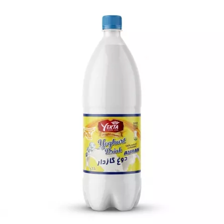 Enhanced Front of Yekta Yoghurt Drink Ayran 1.5L bottle