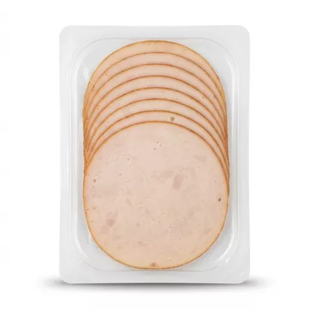 Enhanced Back of ZAAD Sliced Turkey 130g pack showing sliced turkey contents