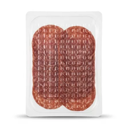 Enhanced Back view of Zaad Turkey Salami 80g in sealed packaging