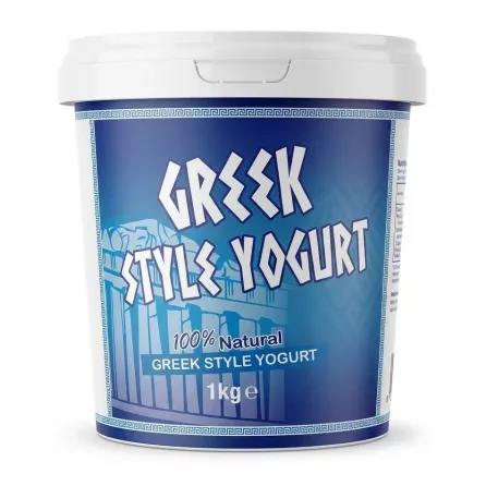 Enhanced Aytac Greek Style Yogurt 1kg being held in supermarket