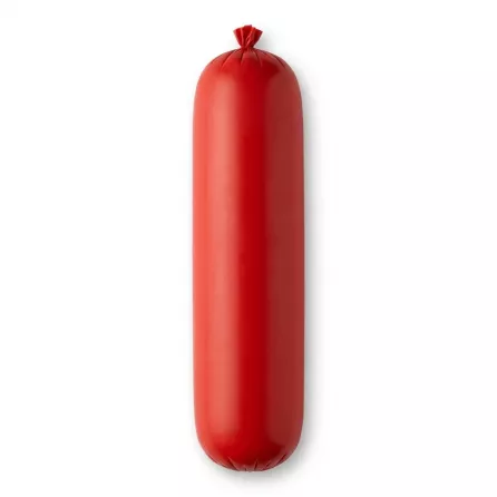 Enhanced Zaad Spicy Mortadella 500g pack with plain red packaging reverse side