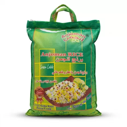 Enhanced Front view of Anjoman 1121 Sella Extra Long Rice 10kg bag