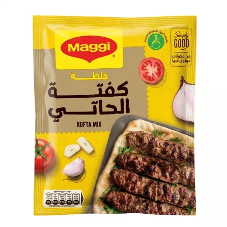 Front of Maggi Kofta Mix packet with dish image