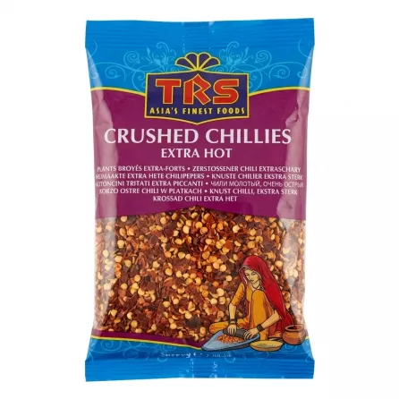 Front of TRS Crushed Chillies Extra Hot packet