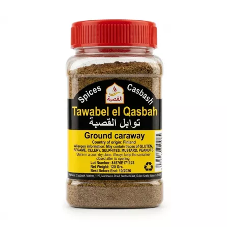 Casbash Ground Caraway 120g front label