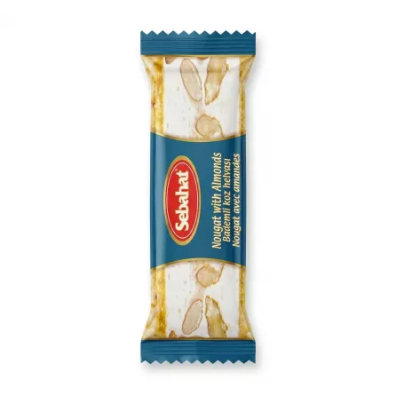 Sebahat Nougat with Almonds 40g in hand