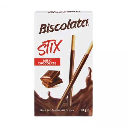 Box of Biscolata Stix Milk Chocolate biscuit sticks