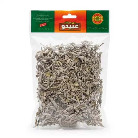 Back view of Abido Dried Sage Leaves 50g pack showing contents