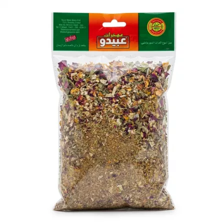 Abido Herbal Tea Blend 100g showing colourful dried flower mix