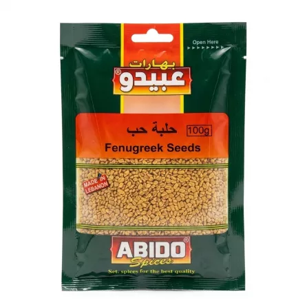 Front of Abido Fenugreek Seeds 100g packet