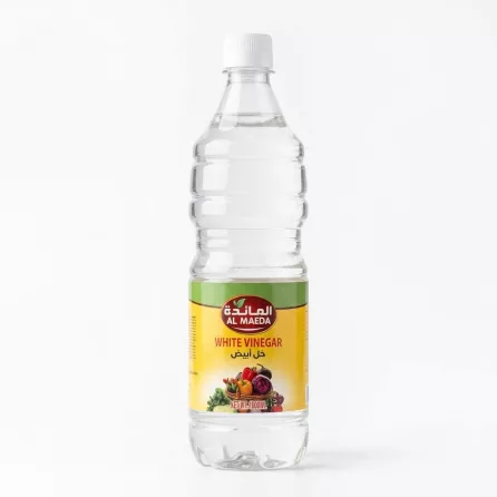 Front of Al Maeda White Vinegar 1000ml bottle with label