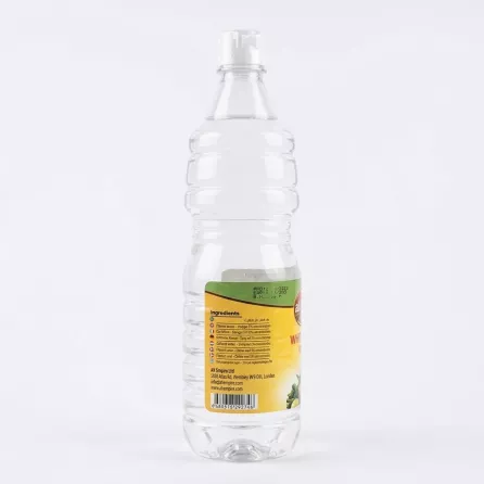 Back of Al Maeda White Vinegar 1000ml bottle showing ingredients