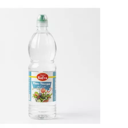 Front view of Sofra White Vinegar 1 Litre bottle