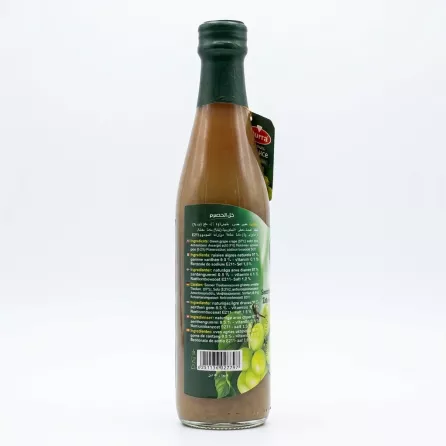 Back of Durra Grapes Verjuice bottle showing detailed ingredient list