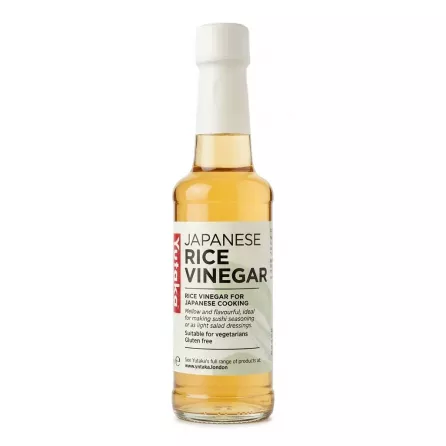 Front view of Yutaka Japanese Rice Vinegar bottle 150ml
