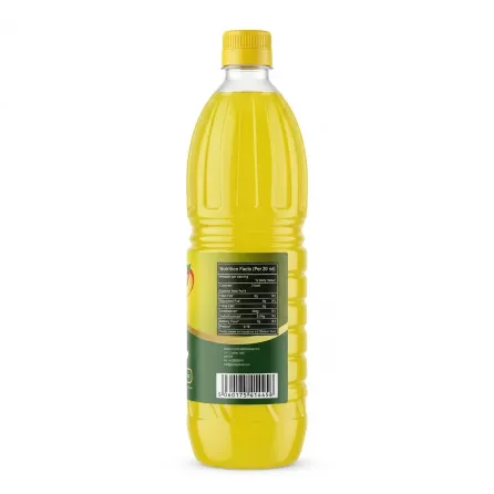 Teeba Lemon Dressing 1L back label with nutrition facts and barcode