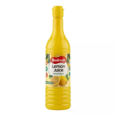 Front view of Bodrum Lemon Juice 350ml bottle with clear labeling and price sticker