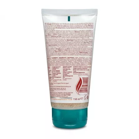 Back label of Himalaya Gentle Exfoliating Daily Face Wash detailing ingredients and usage