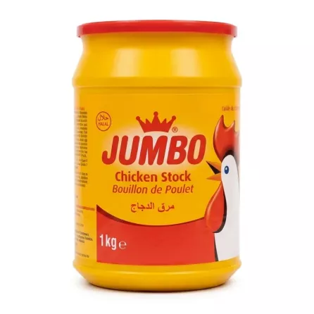 Front of Jumbo Chicken Stock Halal 1kg container