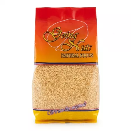 Front of Going Nuts Roasted Sesame Seeds 400g pack on supermarket shelf