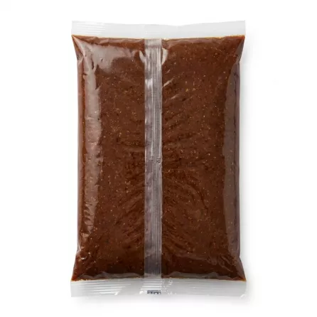 Back view of Al Barakah Dates Paste 1kg pack in sealed pouch