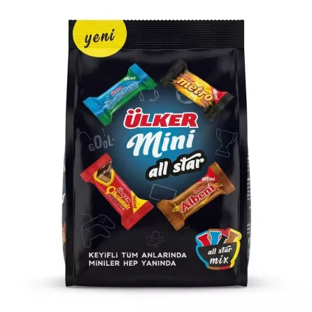 Front of Ülker Mini All Star Assorted Chocolates bag