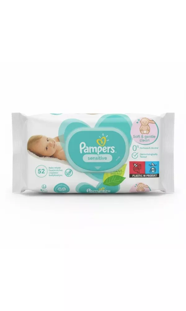 Pampers Sensitive Baby Wipes pack front