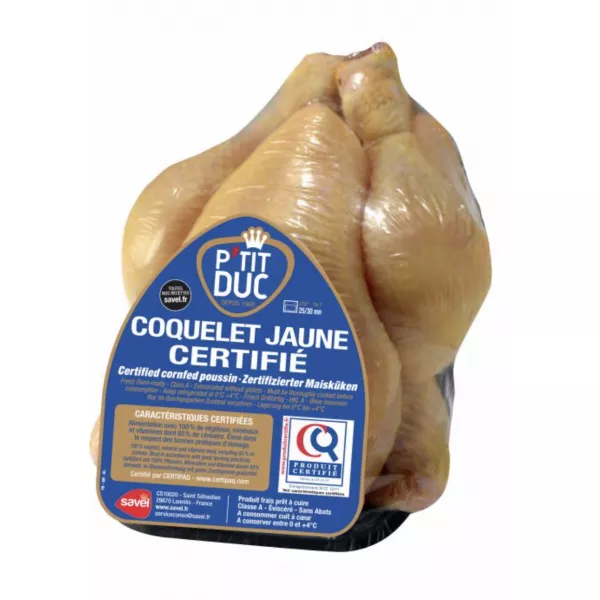 Halal Corn Fed Poussin PAC P'tit Chicken – tender young chicken, corn-fed for richer taste. Ideal for roasting. Available at halalo.co.uk.