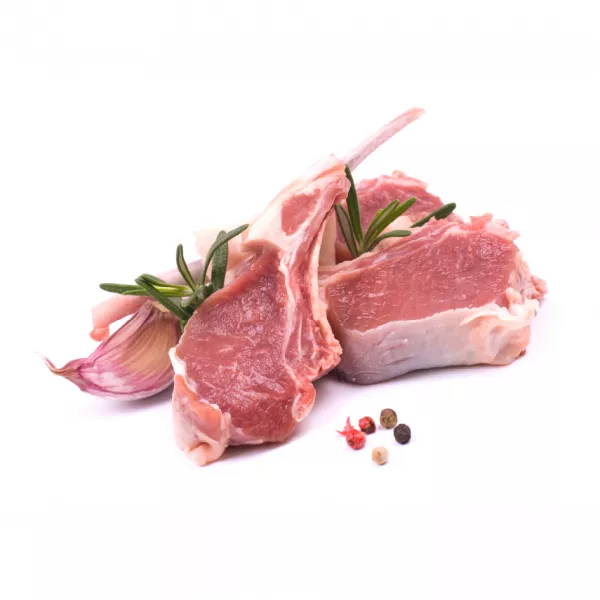 Fresh halal lamb chops 500g - premium well-trimmed cuts for grilling and roasting