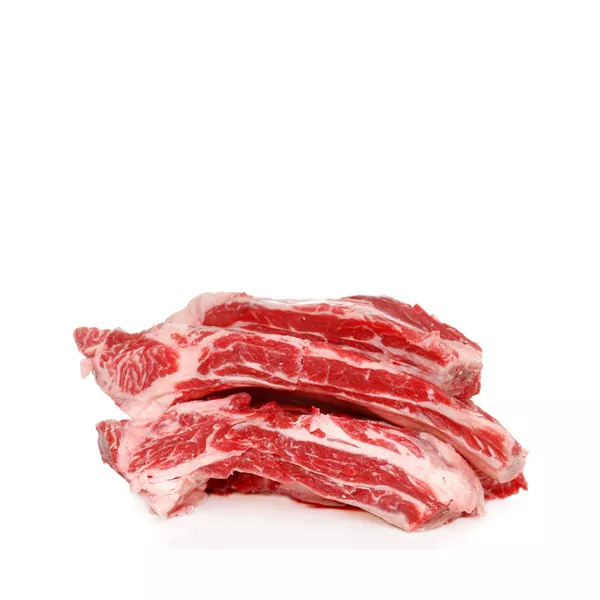 Fresh halal beef ribs with bones 500g - premium quality meat for slow-cooked Middle Eastern and African dishes